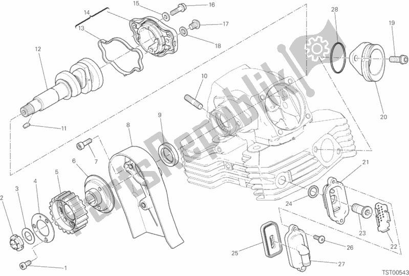 Toutes les pièces pour le Culasse Verticale - Calage du Ducati Scrambler Icon Thailand USA 803 2016